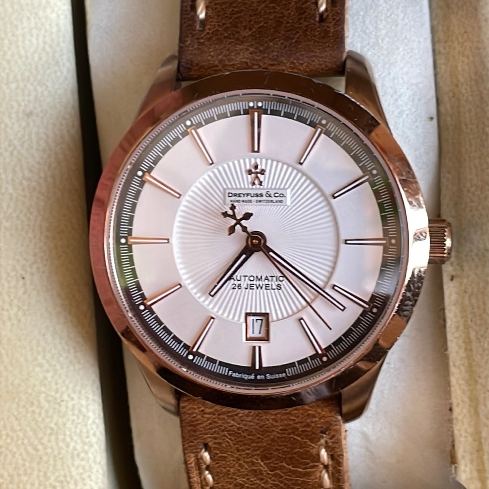 Vintage Dreyfuss & Co. Hand Made Switzerland Men’s Automatic Watch Series 1953